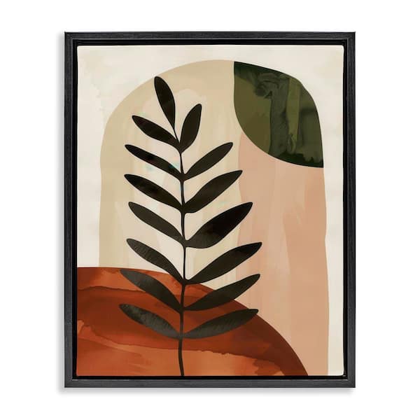 Stupell Industries Fern Strand Neutrals by LSR Design Studio Black Floater Frame Nature Graphic Art Print 31 in. x 25 in.