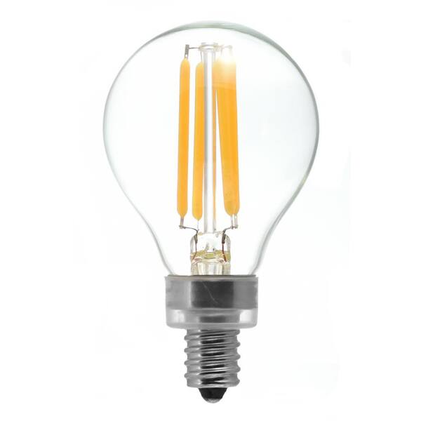 Unbranded 40-Watt Equivalent G16.5 Candelabra Base Dimmable Clear LED Light Bulb Warm White