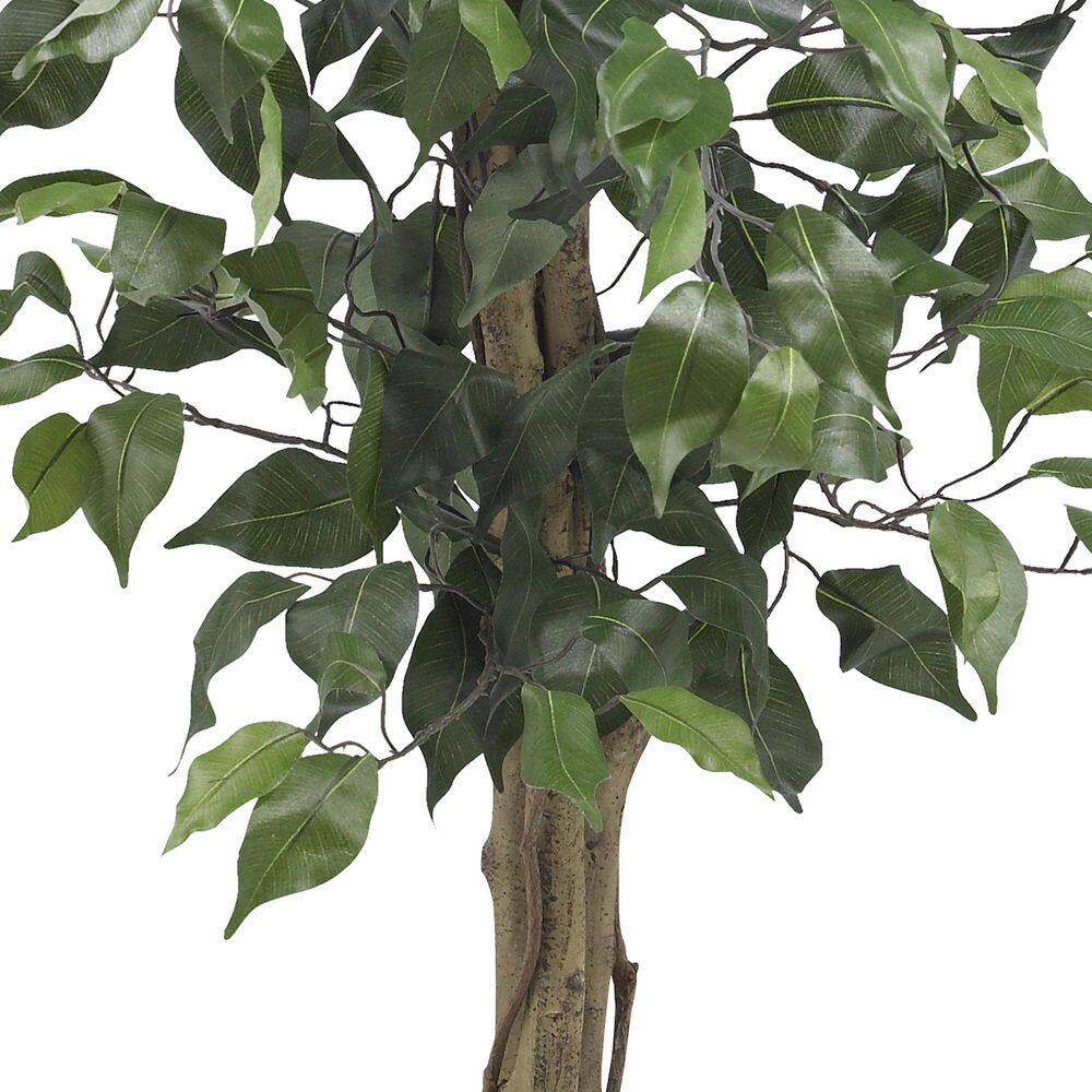 Elegant Ficus Silk Floor Plant in Black Pot, 35" Outdoor-Ready