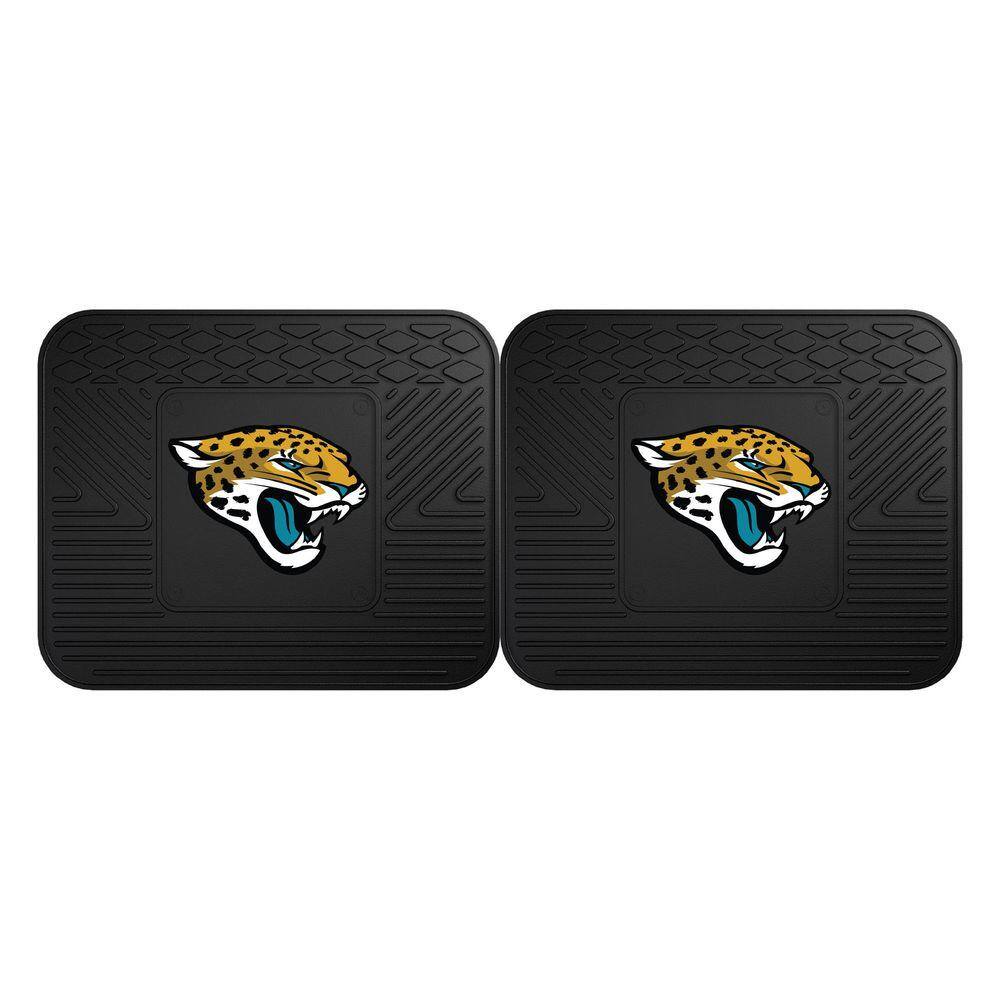 FANMATS NFL Jacksonville Jaguars Black Heavy Duty 2Piece 14 in. x 17
