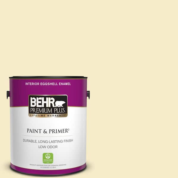 BEHR PREMIUM PLUS 1 gal. #390E-2 Starbright Eggshell Enamel Low Odor Interior Paint & Primer