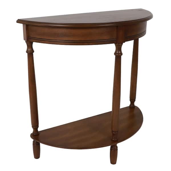 Decor Therapy Simplify Honey Pine Half, Half Round Accent Tables