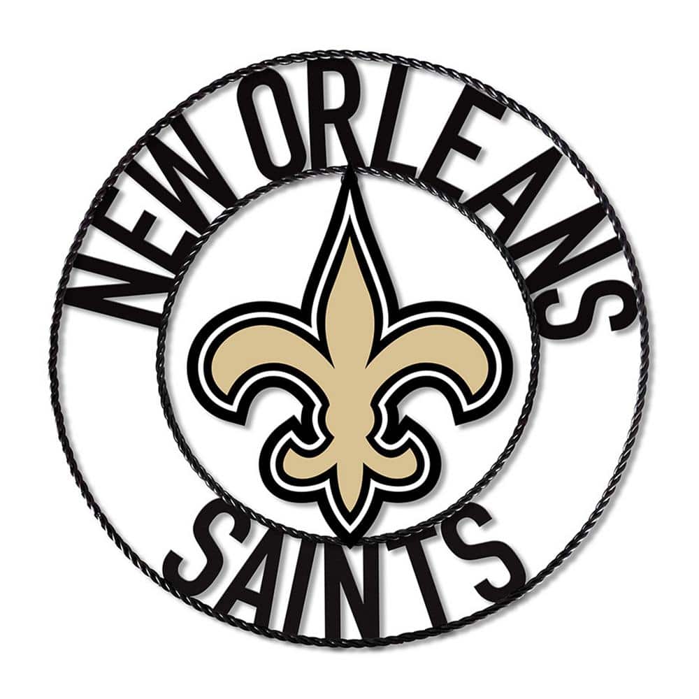 IMPERIAL New Orleans Saints Team Logo 24 in. Wrought Iron Decorative Sign  IMP 584-1031 - The Home Depot