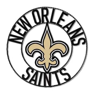 New Orleans Saints Team Logo 24 in. Wrought Iron Decorative Sign