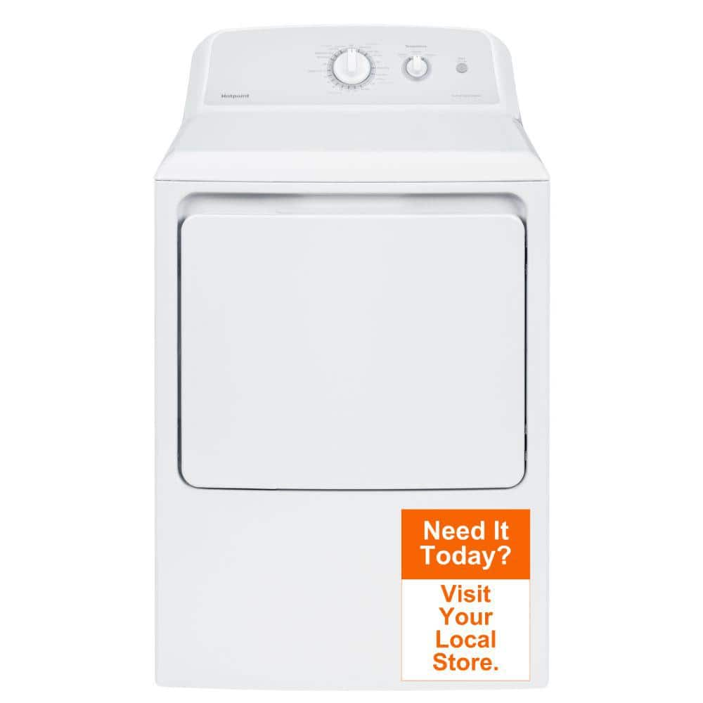 Hotpoint 6.2 CU. Ft. Electric Dryer in White with Auto Dry