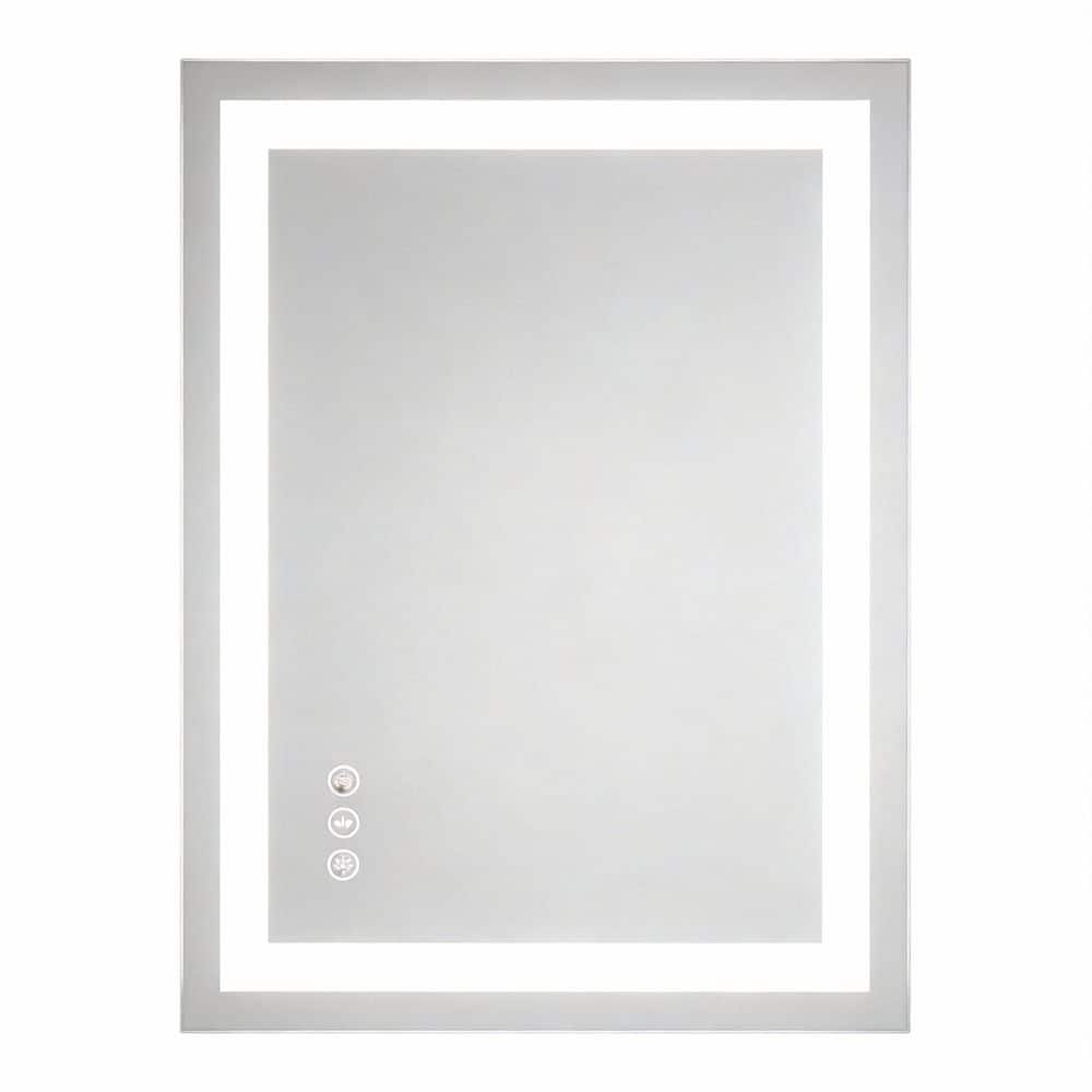 28 in. W x 36 in. H Rectangular Frameless LED Dimmable Anti-Fog Wall Mount Bathroom Vanity Mirror in White price history on PriceWatchPro