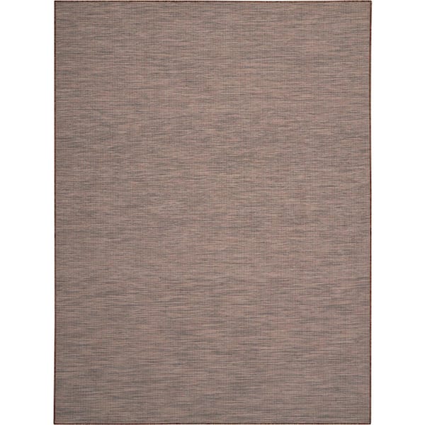 Nourison Positano Natural 6 ft. x 9 ft. Solid Modern Indoor/Outdoor Patio Area Rug