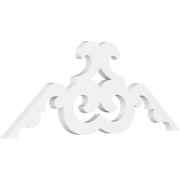 Ekena Millwork 1 in. x 36 in. x 15 in. (10/12) Pitch Benson Gable Pediment Architectural Grade PVC Moulding