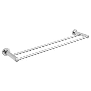 Studio S 24 in. Wall Mounted Double Towel Bar in Polished Chrome