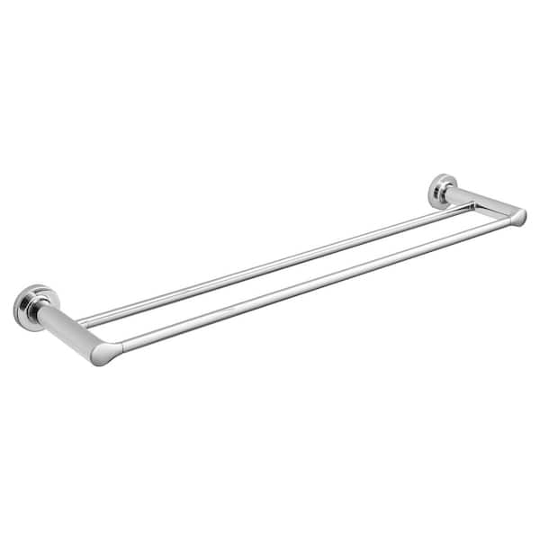 Studio S 24 in. Wall Mounted Double Towel Bar in Polished Chrome