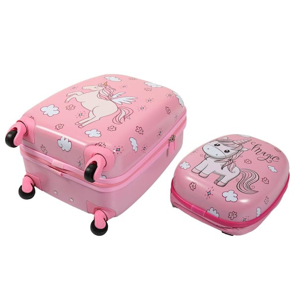 Nyeekoy Kids Carry on Suitcase Luggage Set with Spinner Wheels Owl (2-Piece)