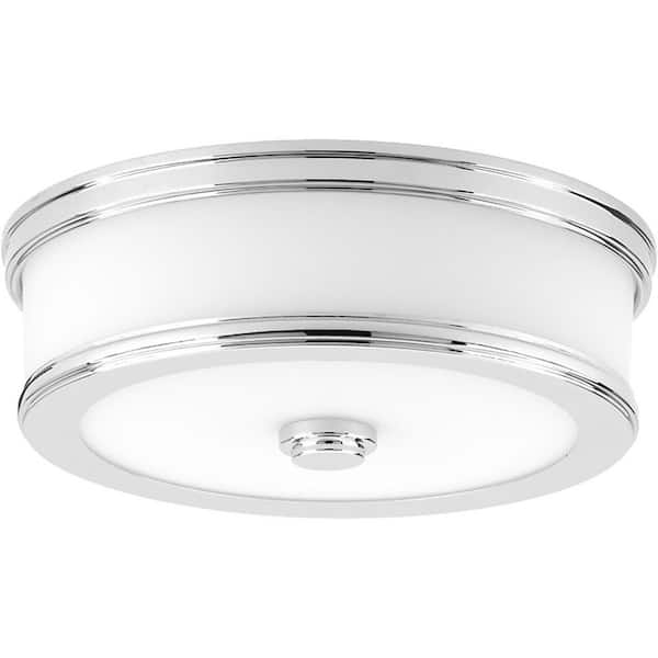 Progress Lighting Bezel LED Collection 17-Watt Polished Chrome Integrated LED Flush Mount