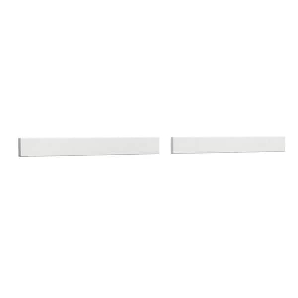 Wyndham Collection 54 in. W Quartz Vanity Backsplash in White