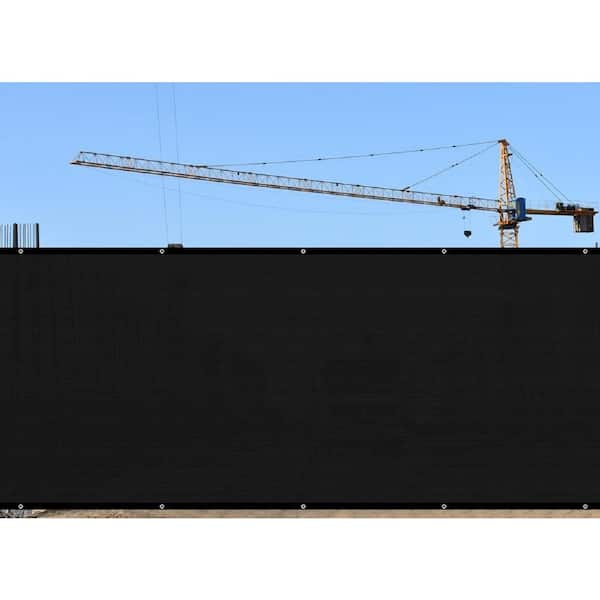 Shatex - 5 x 50 ft. Privacy Fence Screen Heavy-Duty 90% Blockage Shade Cover Fencing Net for Wall Garden Gazebo Backyard Black