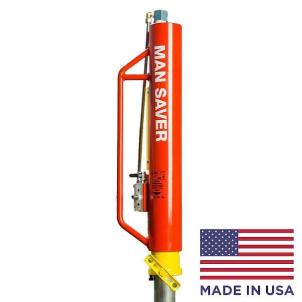 MAN SAVER Orange Steel Air Powered Fence Post Driver, 2-3/8 in. Max OD, Pneumatic Fence Tool