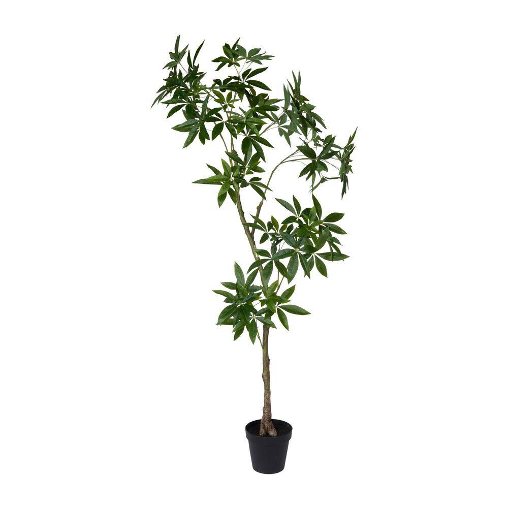 7 ft. Premium Artificial Money Tree In Nursery Pot Faux Pachira Aquatica Tropical Tree, Topiary price history on PriceWatchPro
