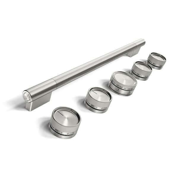 Stainless Steel Commercial-Style Induction Range Handle and Knob Hardware Accessory Kit 1-pack