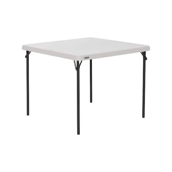 Lifetime 37 in. Commercial Almond Square Resin Table