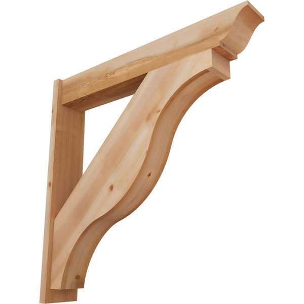 Ekena Millwork 8 in. x 44 in. x 44 in. Western Red Cedar Fuston Traditional Smooth Outlooker