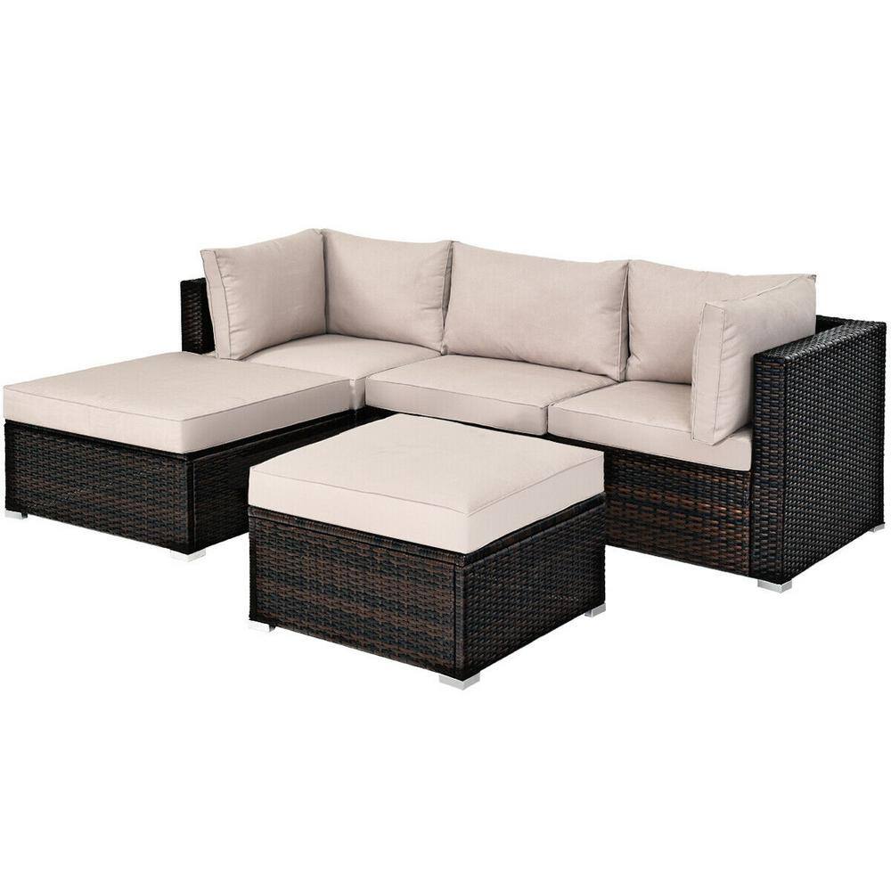 osteen 5 piece rattan sectional