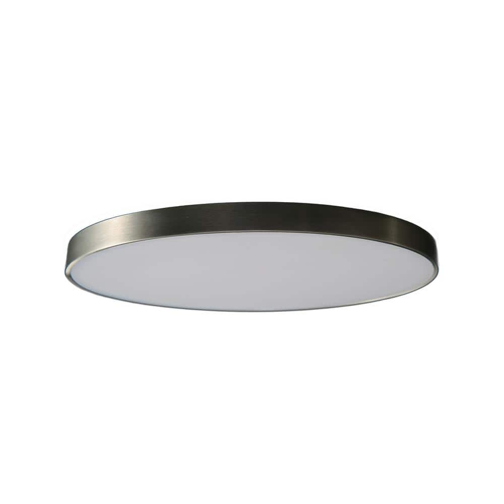 Convex 5 in. 1-Light Brushed Nickel LED Flush Mount