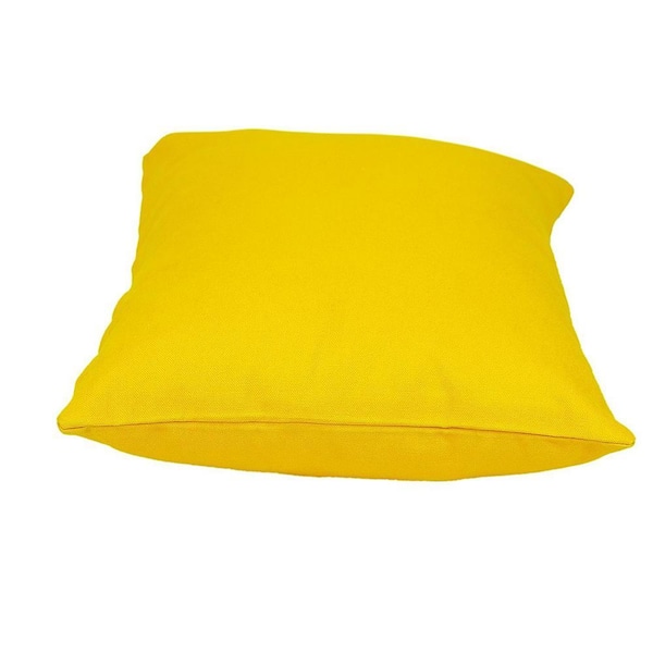 Transitional Solid Yellow 18 in. x 12 in. Pillow