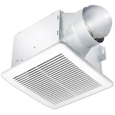 Smart Series 150-200 CFM Wall or Ceiling Bathroom Exhaust Fan with Adjustable High Speed Options, ENERGY STAR Smart Series 150-200 CFM Wall or Ceiling Bathroom Exhaust Fan with Adjustable High Speed Options, ENERGY STAR