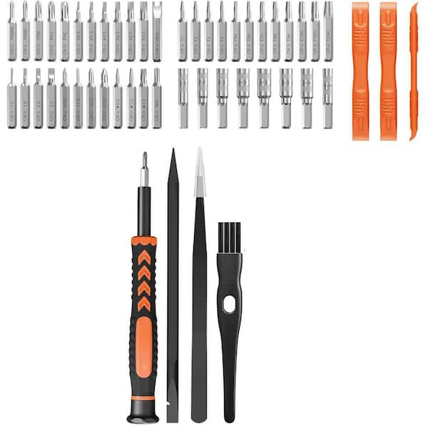 58 in. Shank 44 Bit Small Precision Screwdriver Set Magnetic Mini Professional Tool Kit Gray 58-Piece