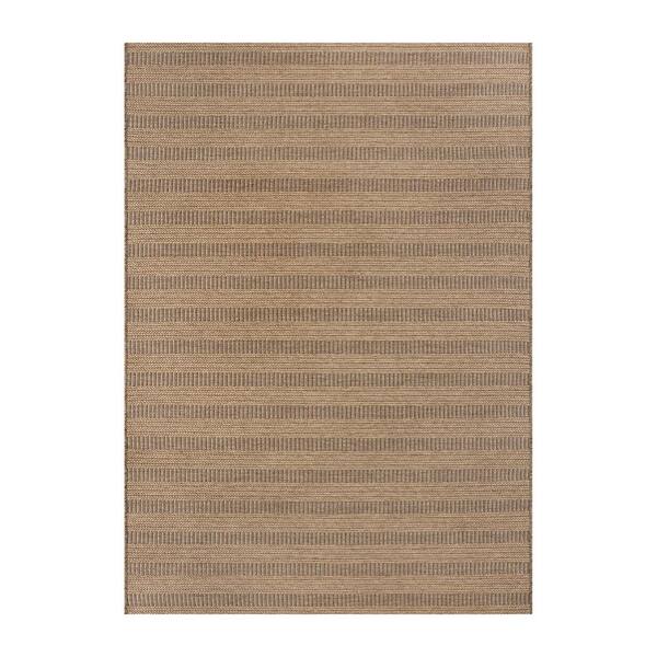 Home Decorators Collection Natural Stripe 5 ft. x 7 ft. Woven Tapestry Outdoor Area Rug