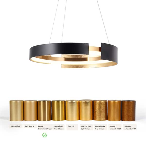 Zevni Modern Chandelier Lights, 1-Light 24W Ring Integrated