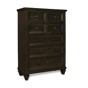 Sevilla Walnut 5-Drawer 40 in. Chest of Drawers