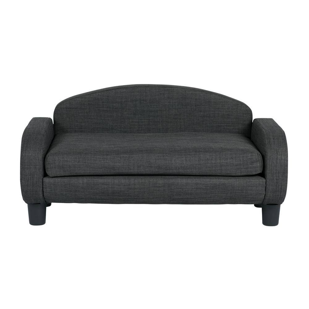 Gray Elevated Pet Sofa with Removable Mattress Cover