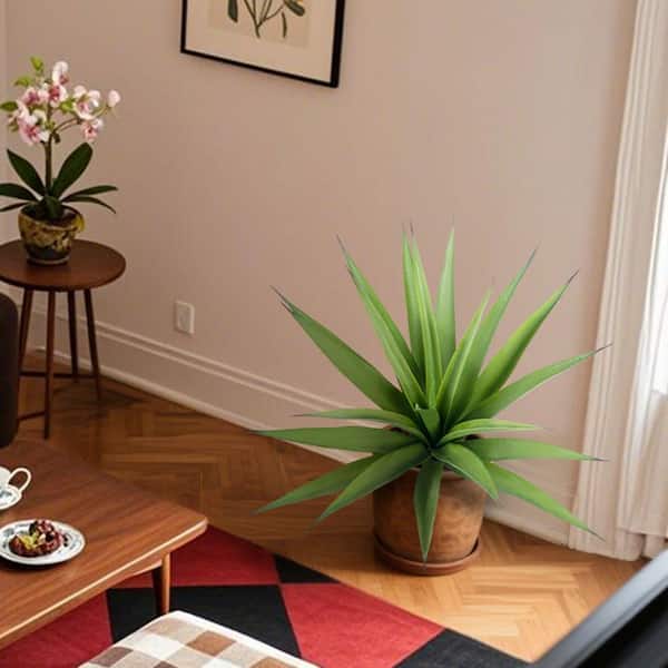 Vitalismo 33.5 in. Artificial Agave Plant With Ground Spike