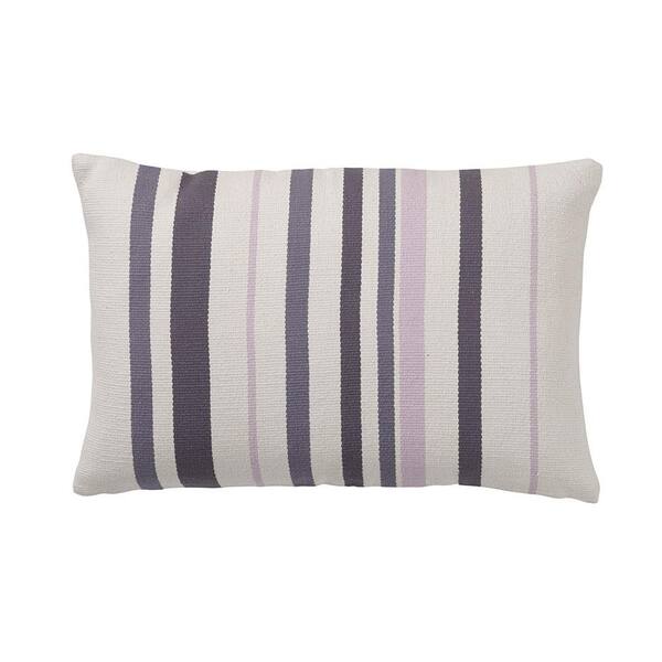 Cstudio Home by The Company Store Brooklyn Stripe Quartz 16 in. x 24 in. Decorative Throw Pillow Cover