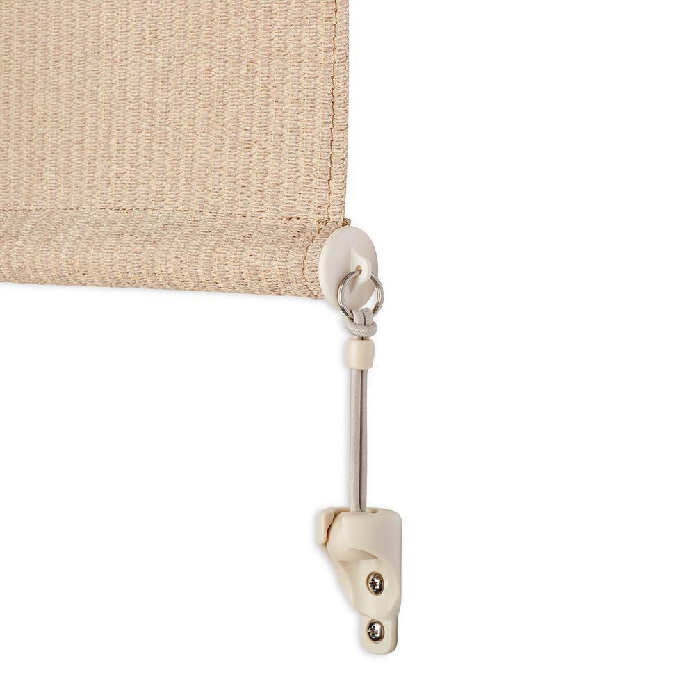Beige Cordless Outdoor Solar Roller Shade 6' x 6'