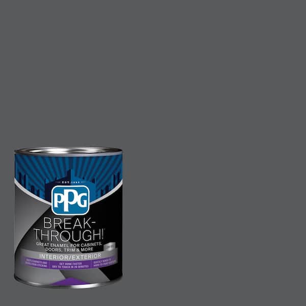 Break-Through! 1 qt. PPG1010-7 Zombie Satin Interior/Exterior Door, Trim and Cabinet Paint