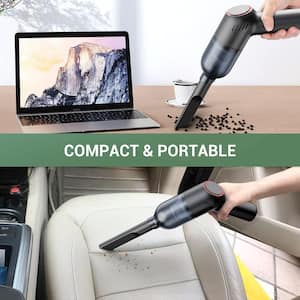 8000 Pa Bagless, Cordless HEPA Handheld Vacuum for Car in Black Dual-Use 8000Pa Wireless Car Mini-Vacuum Cleaner