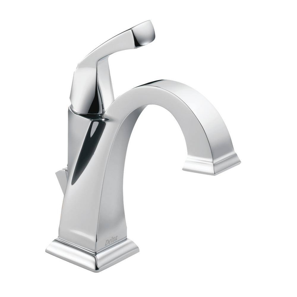 Delta Dryden Single Hole Single-Handle Bathroom Faucet With Metal Drain Assembly In Chrome-551-Dst - The Home Depot