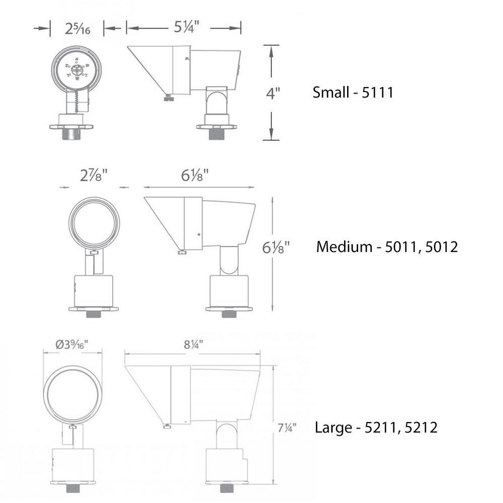 Bronze Adjustable Beam LED Outdoor Spotlight