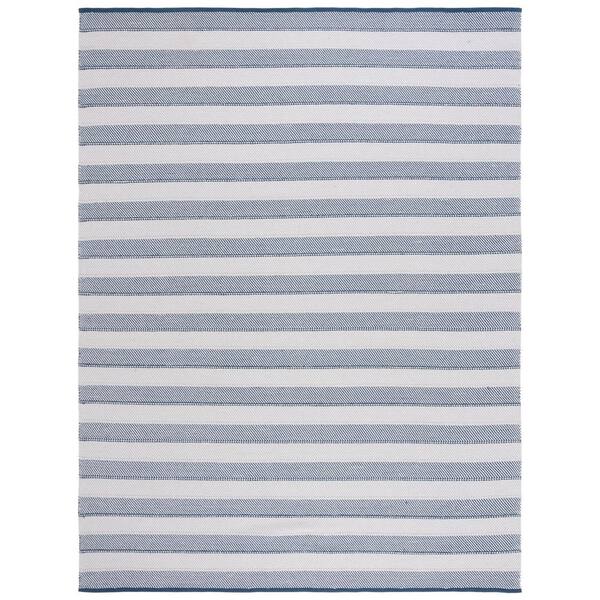 SAFAVIEH Striped Kilim Grey Blue 8 ft. x 10 ft. Striped Area Rug
