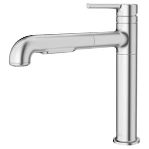 Studio S Single-Handle Pull-Out Sprayer Kitchen Faucet with Dual Spray in Stainless Steel