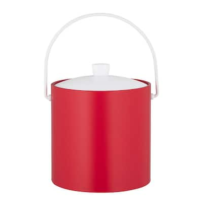 RAINBOW 3 qt. Red Ice Bucket with Acrylic Cover