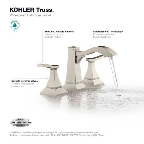 Truss 8 in. Widespread 2-Handle Bathroom Faucet in Vibrant Brushed Nickel Truss 8 in. Widespread 2-Handle Bathroom Faucet in Vibrant Brushed Nickel