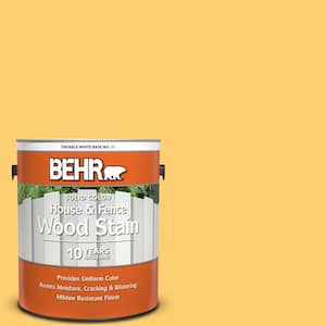1 gal. #320B-6 Mellow Yellow Solid Color House and Fence Exterior Wood Stain