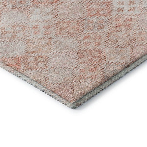 Mayfield Premium Machine Washable Abstract AMF1081 Pink 3 ft. x 4 ft. Area Rug
