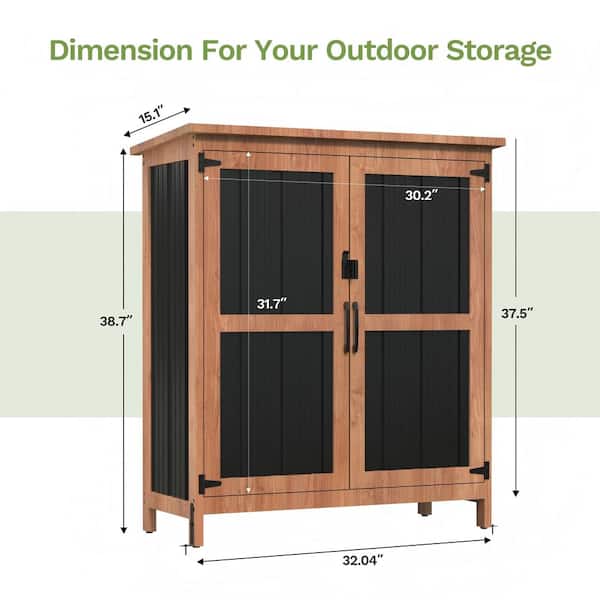 Patiowell 2.7 ft. W x 1.3 ft. D x 3.23 ft. H Outdoor Storage