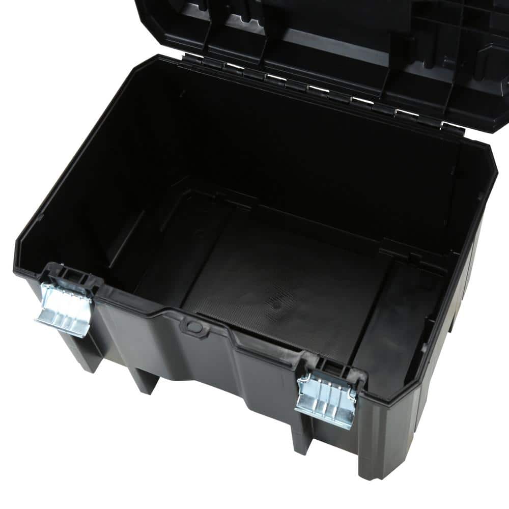 DEWALT TSTAK VI 17" Black and Yellow Stackable Deep Tool Storage Box