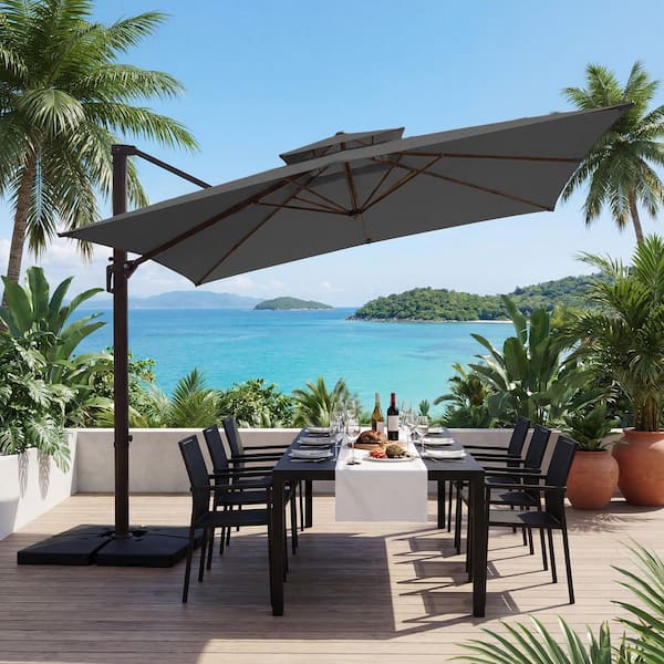 12' cantilever patio umbrella sunbrella cantilever umbrella | 12 foot offset umbrella