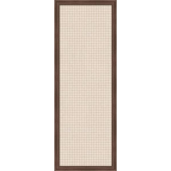 Florence 38 in. x 14 in. Medium Brown Plastic Magnetic Framed Memo Board