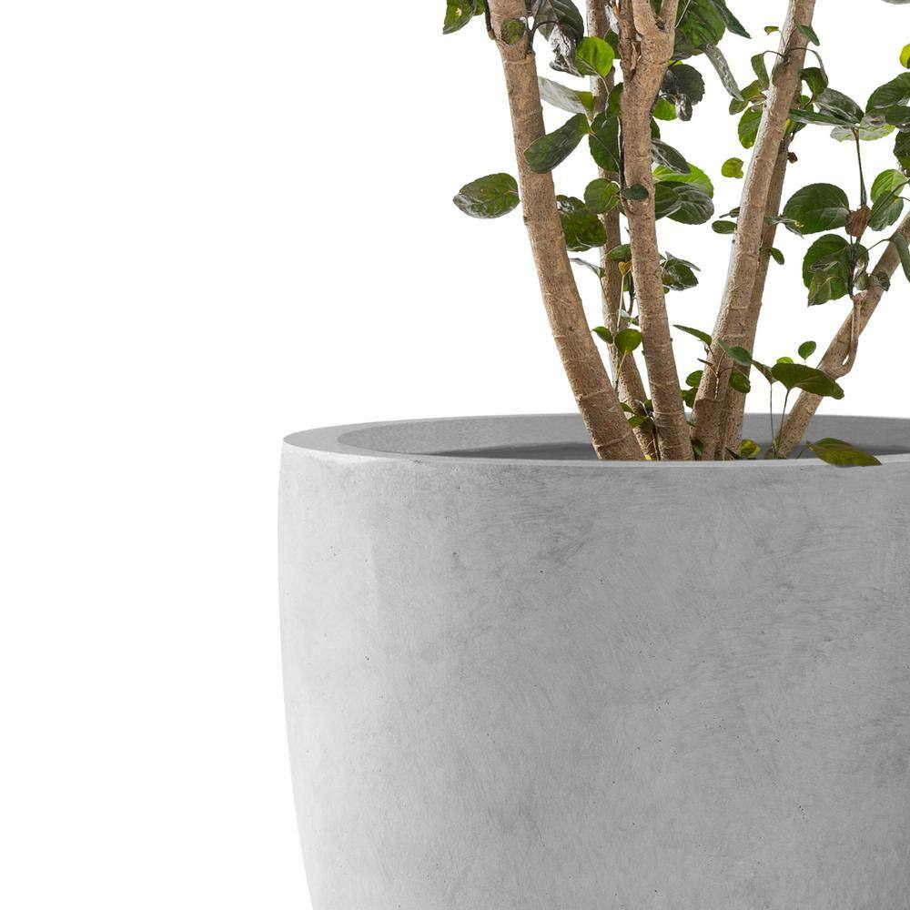 Kante 3-Pack Round Gray Concrete Indoor/Outdoor Planters